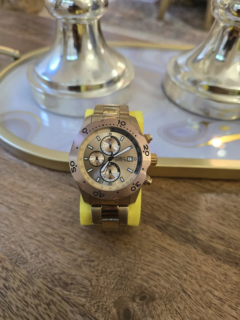 Invicta Men’s Gold-Tone Chronograph Watch